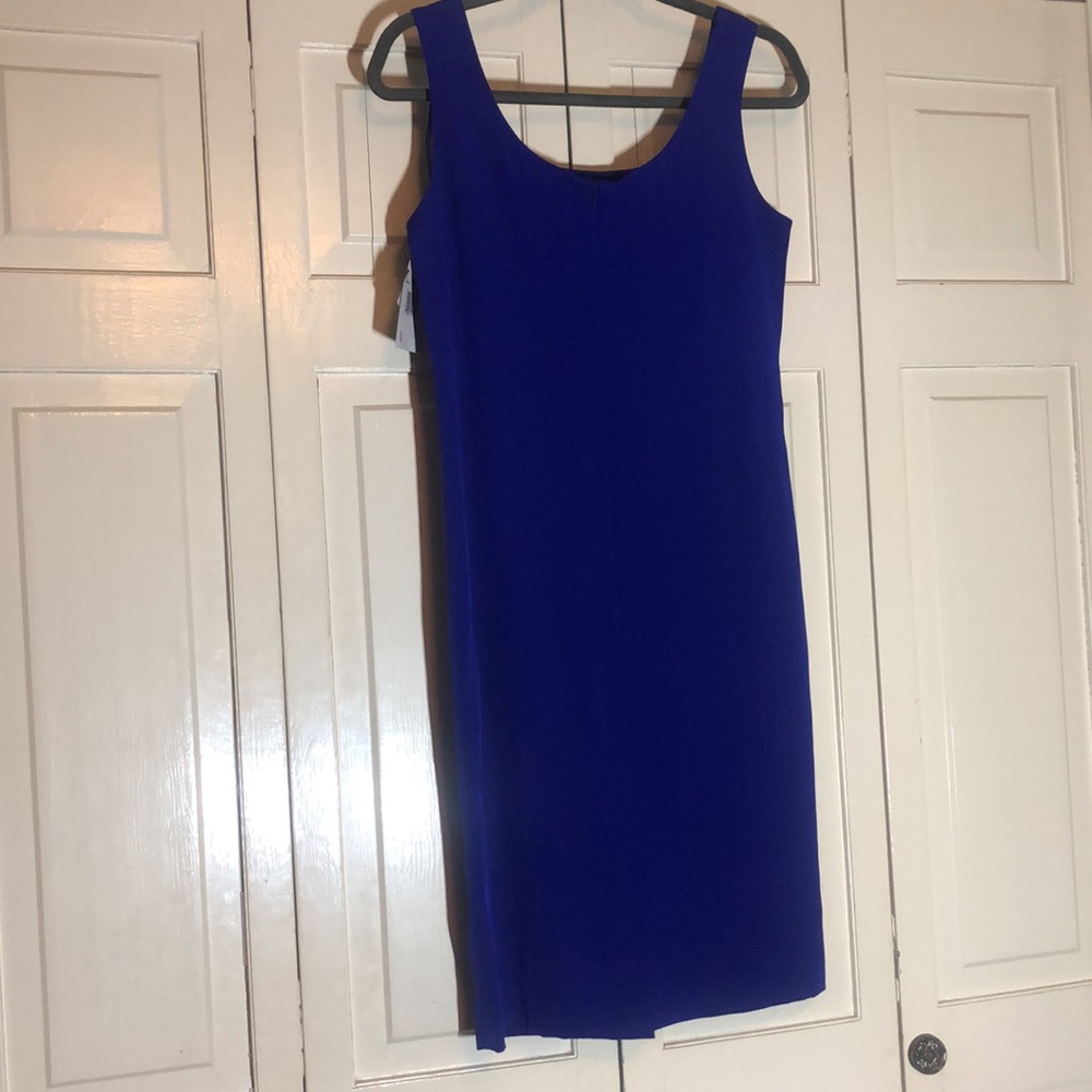 NWT Purple Silk Sheath Dress Liz Claiborne Night SZ 4 - Picture 2 of 4